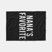 Nana's Favorite Family Baby Granhild Quote Fleece Deken (Voorkant (Horizontaal))