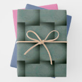 Nana's hart (zwart en grijs) inpakpapier vel (In situ)