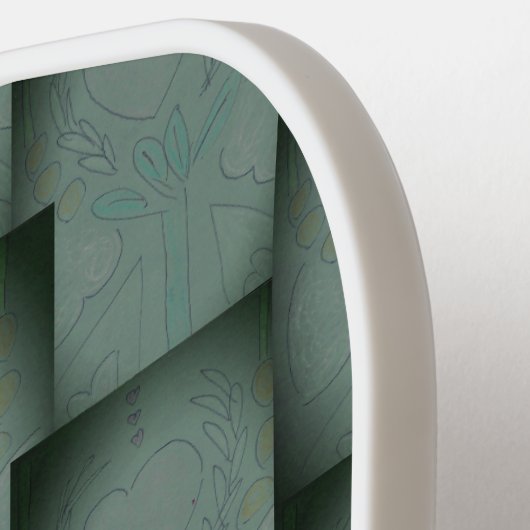 Nana's hart (zwart en grijs) pickleball paddle (Links Detail)