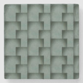 Nana's hart (zwart en grijs) stenen onderzetter (Voorkant)