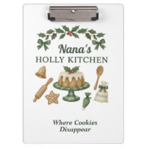 Nana's Holly Kitchen — Persoonlijke Kerstclipboard