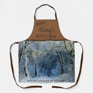 Nana's Hot Chocolate Snow All-Over Print Schort