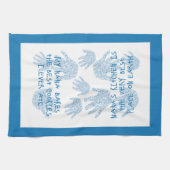 Nana's keuken Blauw Grootmoeder cadeau Theedoek (Horizontaal)