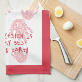 Nana's keuken Rood Grootmoeder cadeau Theedoek (Quarter Fold)