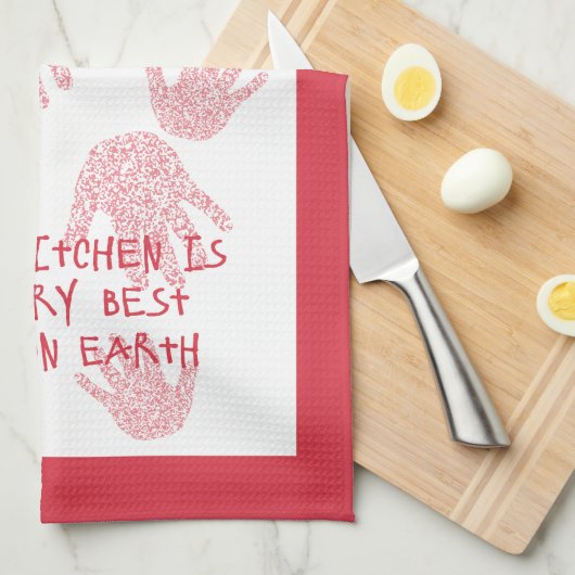 Nana's keuken Rood Grootmoeder cadeau Theedoek (Quarter Fold)