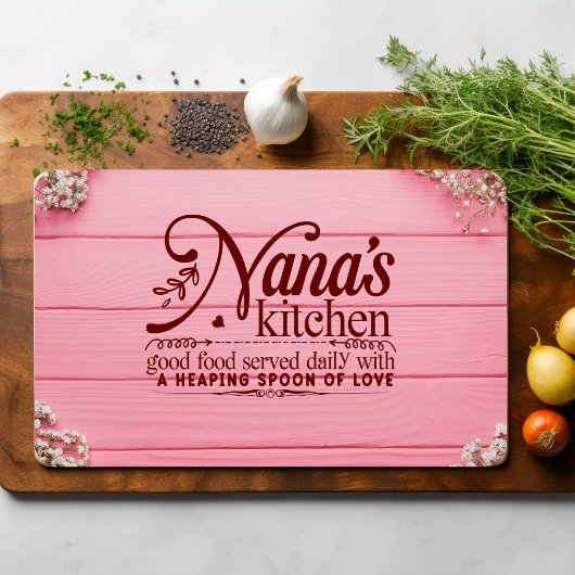 Nana's Kitchen Goed eten dagelijks geserveerd met Snijplank