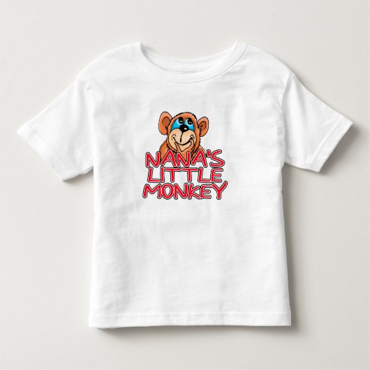 Nana's kleine aap kinder shirts (Voorkant)