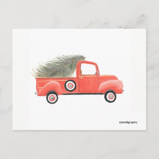 Nana's Red Truck Briefkaart (Voorkant)