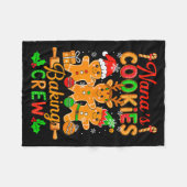 Nana's Xmas Cookie Baking Crew Funny Baker Gingerb Fleece Deken (Voorkant (Horizontaal))