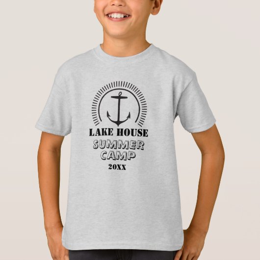 Nana's zomerkamp voor kinderen met pijlen en zon t-shirt (Voorkant)