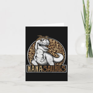 Nanasaurus Dinosaur Nana Luipaard Shirt Kaart