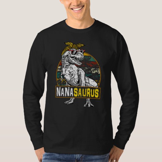 Nanasaurus Leopard Rex Dinosaur Nana Saurus T-shirt (Voorkant)
