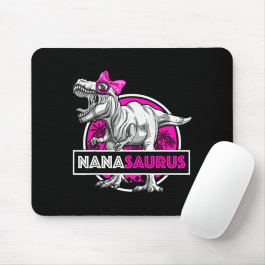 Nanasaurus T-rex Matching Funny Grandma Saurus Din Muismat (Met muis)