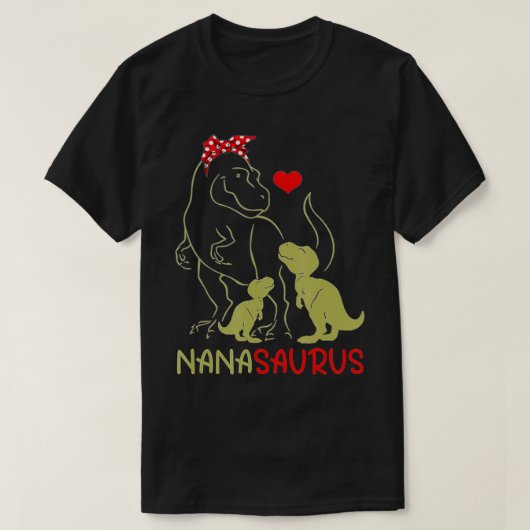 Nanasaurus T Rex Nana Saurus Dinosaur Vrouwen Mam  T-shirt (Design voorkant)