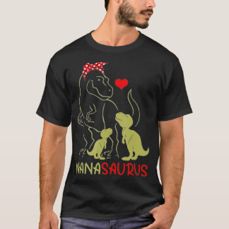 Nanasaurus T Rex Nana Saurus Dinosaur Vrouwen Mam  T-shirt