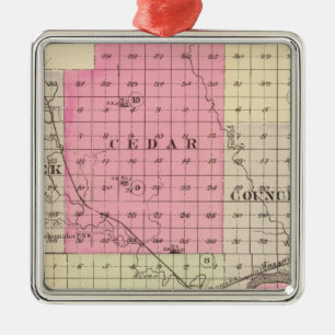 Nance County, Nebraska Metalen Ornament