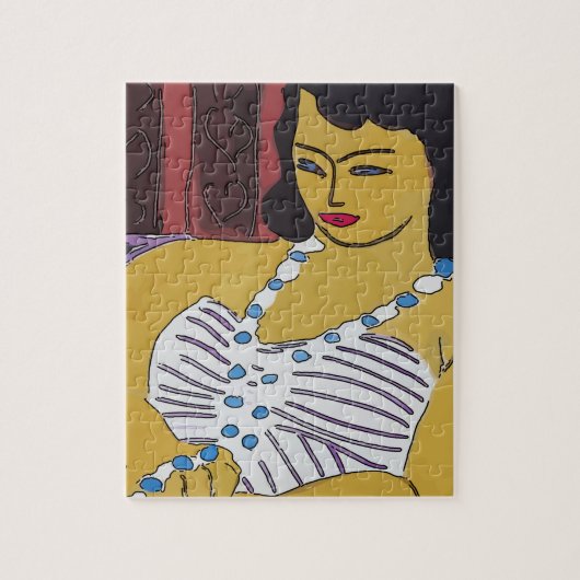 Nancy Abstracte Summer Jigzaag Puzzle Legpuzzel (Verticaal)