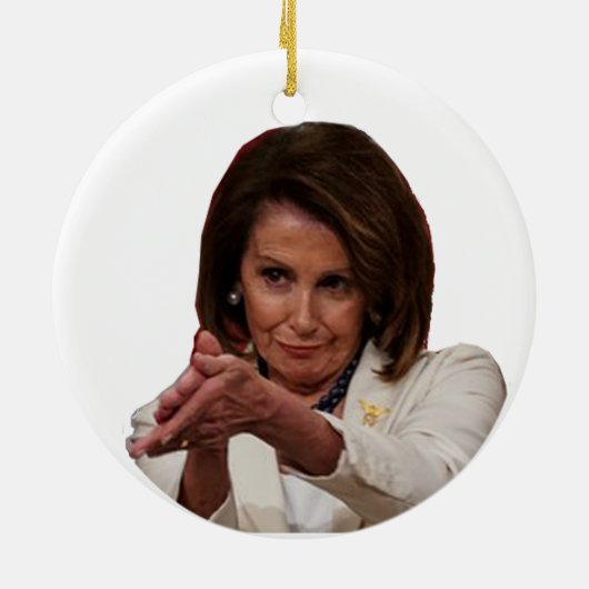 Nancy Claps Back Keramisch Ornament (Achterkant)