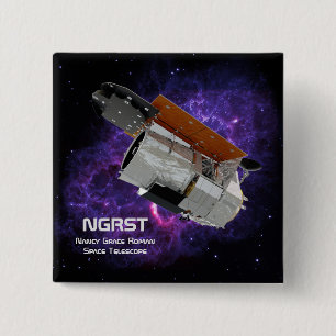Nancy Grace Roman Space Telescope Vierkante Button 5,1 Cm