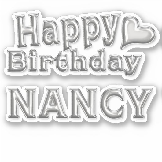 Nancy Happy Birthday Autocollants (Devant)