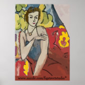 Nancy In Red Chair, ajouter du texte, Poster (Devant)