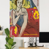 Nancy In Red Stoel, BEDANKT, voeg tekst Poster toe (Thuiskantoor)