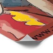 Nancy In Red Stoel, voeg tekst toe, Poster (Hoek)