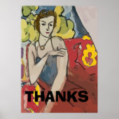 Nancy In Red Stoel, voeg tekst toe Poster (Voorkant)