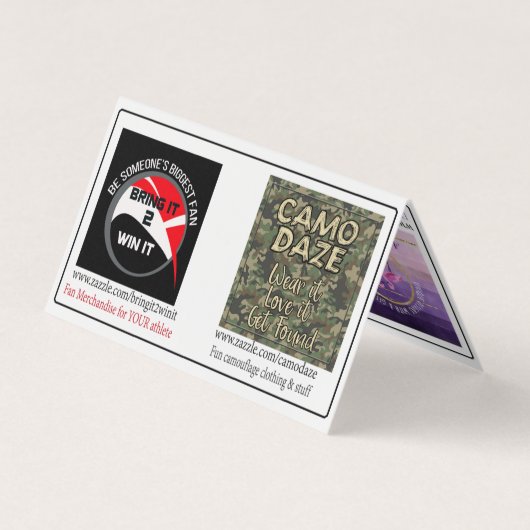 Nancy Lambert Design Custom Folded Visitekaartjes (Achterkant)