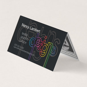 Nancy Lambert Design Custom Folded Visitekaartjes