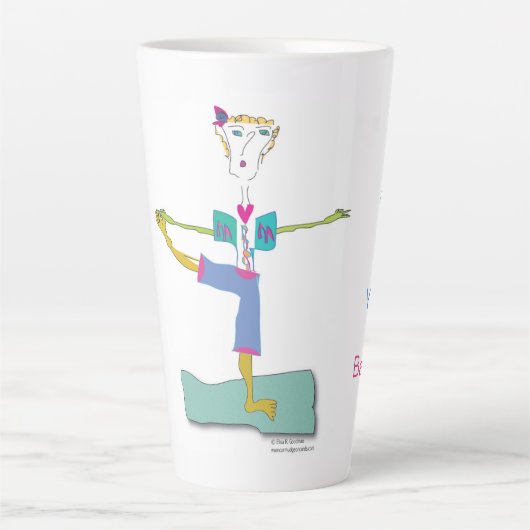 'Nancy Loo' Yoga Latte Mok (Voorkant)