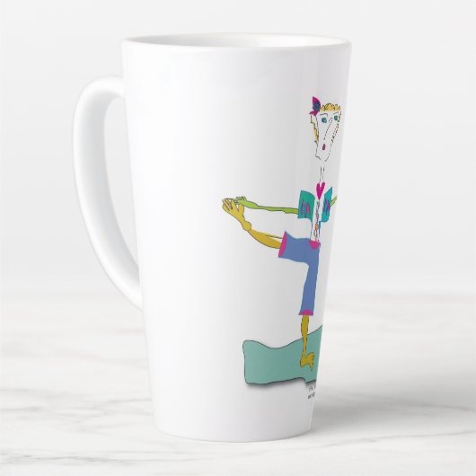 'Nancy Loo' Yoga Latte Mug (Angle gauche)