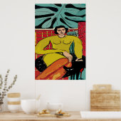 Nancy met Black Cat Poster (Keuken)