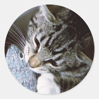 Nancy met muis ronde sticker