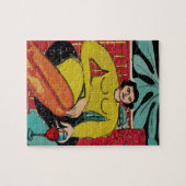 Nancy met wijn legpuzzel (Horizontaal)