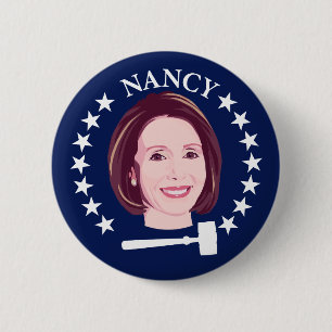 Nancy, mevrouw de voorzitter ronde button 5,7 cm