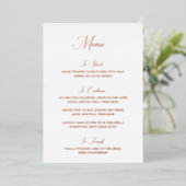 Nancy Modern Wedding Menu Folie Uitnodiging (Staand Voorkant)