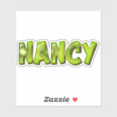 Nancy Name Kiwi Design Autocollants (Feuille)