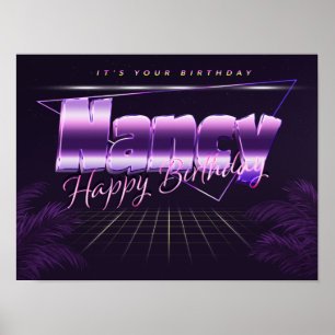 Nancy Name Vorname retro Poster Geburtstag