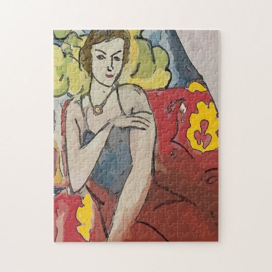 Nancy op de rode stoel legpuzzel (Verticaal)