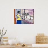 Nancy op het raam om haar kinderen te zien poster (Keuken)