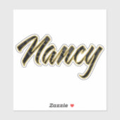 Nancy or noir Lettrage Autocollant Stickers (Feuille)