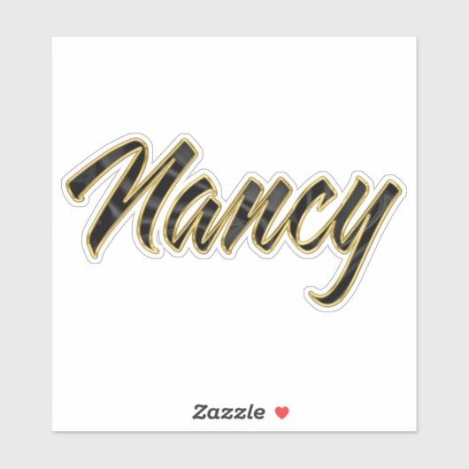 Nancy or noir Lettrage Autocollant Stickers (Feuille)