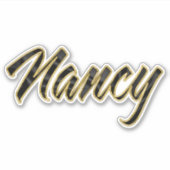 Nancy or noir Lettrage Autocollant Stickers (Devant)