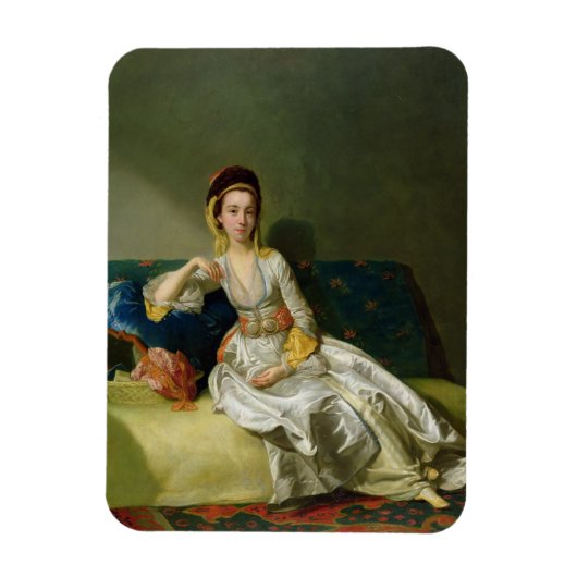 Nancy Parsons in Turkey Dress, c.1771 (oil on cop) Magneet (Verticaal)