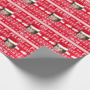 Nancy Pelosi 2020 Ugly Kerstmis Cadeaupapier