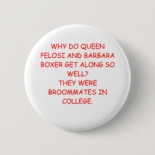 nancy pelosi barbara boxer grap ronde button 5,7 cm