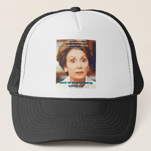 NANCY PELOSI- ÉÉN STUPID-PERSOON TRUCKER PET (Voorkant)