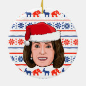 NANCY PELOSI Kerstmis Keramisch Ornament (Achterkant)