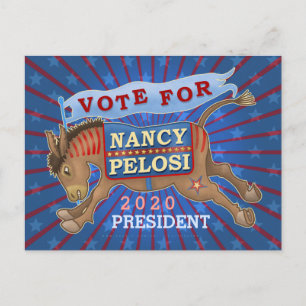 Nancy Pelosi voor President 2020-democraat Donkey Briefkaart